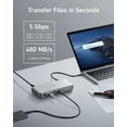 thumbnail image 3 of Anker 563 10-in-1 USB-C Docking Station, Gray, 2.8 lbs, 3 of 6