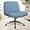 Blue, variant on HYJY Criss Cross Chair with Wheels & Pads Home Office Cross Legged Chairs Ergonomic Computer Desk Task Wide Seat for Bedroom Vanity Comfy Swivel (Pink)