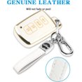 thumbnail image 3 of for Toyota Key Fob Cover with Keychain, 4 Button Car Key Case Shell for Tacoma Highlander Corolla Sequoia Camry Tundra Avalon RAV4 4Runner, Golden Edge Soft TPU Easy to Press, 3 of 15