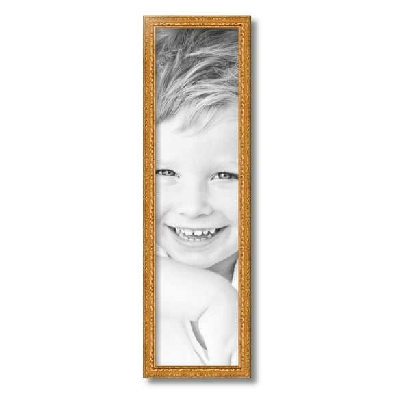 ArtToFrames 7x27 inch Gold Picture Frame, Gold Wood Poster Frame (4317)