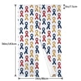 thumbnail image 3 of Door Curtain 34x56in Two Pieces Of Uniform Is Not Easy To Wrinkle The Room Shade And Dustproof For The Wall On The Door Or Window Cancer Awareness Ribbon Pattern - Metallic Elegance (1), 3 of 5