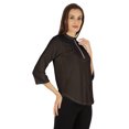 thumbnail image 2 of Inkmeso Stylish Mandarin Collar Top For Women Casual Solid Relaxed-Fit Zipper Front Tunic, 2 of 7