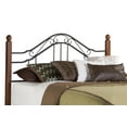 thumbnail image 5 of Hillsdale Furniture Madison Black Metal and Cherry Wood Posts Full/Queen Headboard with Bed Frame, 5 of 6