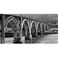 thumbnail image 2 of Susan Vizvary Photography 18x11 Black Ornate Wood Framed with Double Matting Museum Art Print Titled - Oregon Bridge in Black and White, 2 of 4