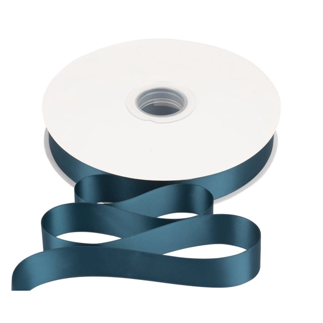 Joycrosso 1 Inch Teal Solid Satin Ribbon, 100 Yards Double Faced Satin for Gift Wrapping Floral Bouquets Wedding Party Decoration