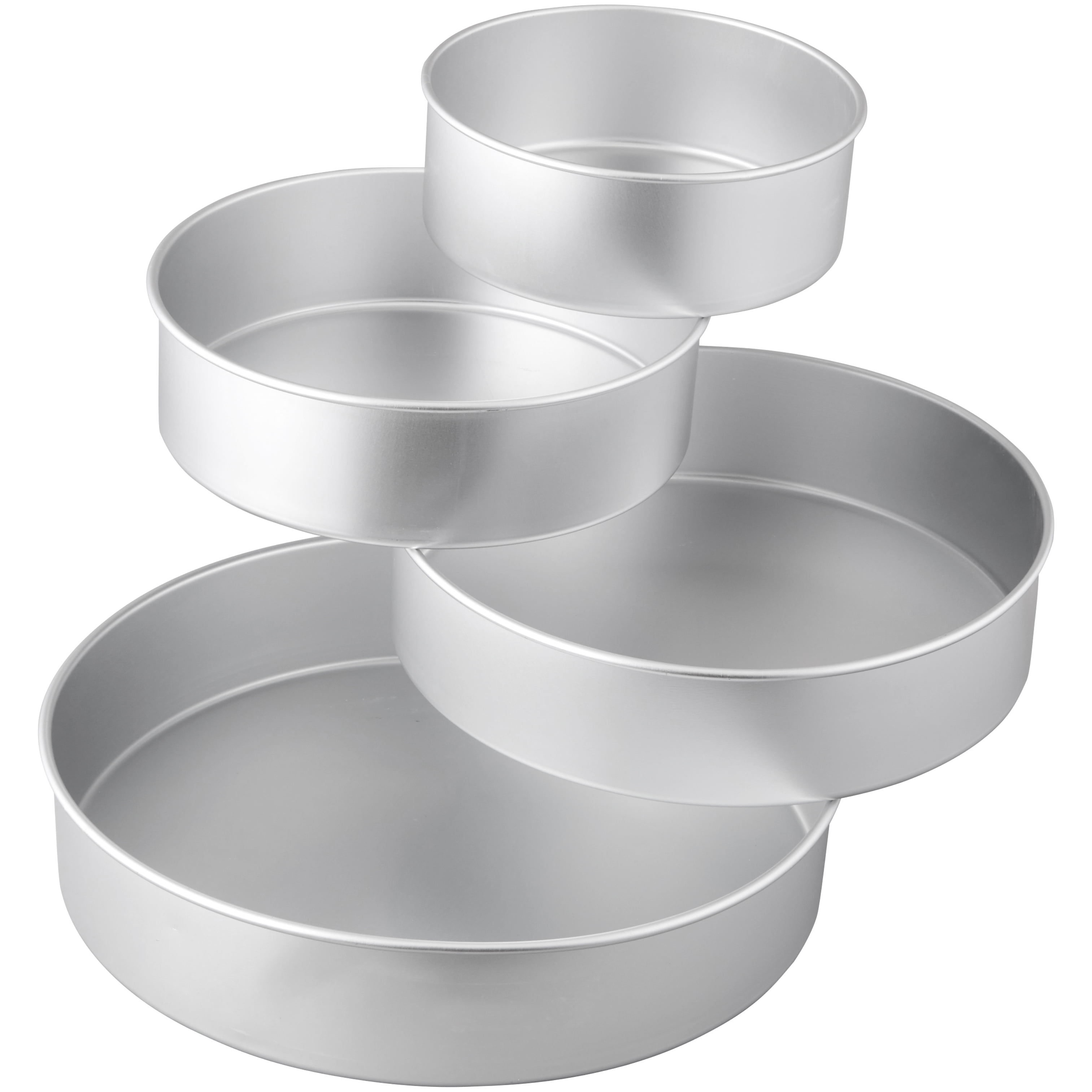 Walchoice Round Cake Pan set of 3, Non-stick Baking Pans for Home, Metal  Cake Tin with Stainless Steel Core, Includes 4/6/8 in Pans