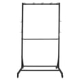 thumbnail image 2 of puresly Freestanding Storage Rack with Locking Casters & 6 Hooks Mobile Freestanding Vertical Rack Holds Up To 5 Bikes Vertical Storage Stand Height Adjustable for Garage Basement & Home, 2 of 8
