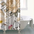 thumbnail image 4 of Pioneer Flower Floral Print Pattern Shower Curtain 84"x72" ,Bathroom Decorative Shower Curtains Set with 12 Hooks,Modern Waterproof Washable Shower Curtain, 4 of 6