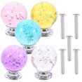 thumbnail image 1 of BESTYASH 5Ud Tirador Redondo De Cristal Para Cajones Y Puertas De Madera Color Variado, 1 of 6