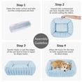 thumbnail image 5 of Exclusivo Mezcla Ribbed Plush Cuddler Dog Bed, 36"×28" Calming Pet Bed with Non-Slip Bottom for Large Dogs, Blue, 5 of 7