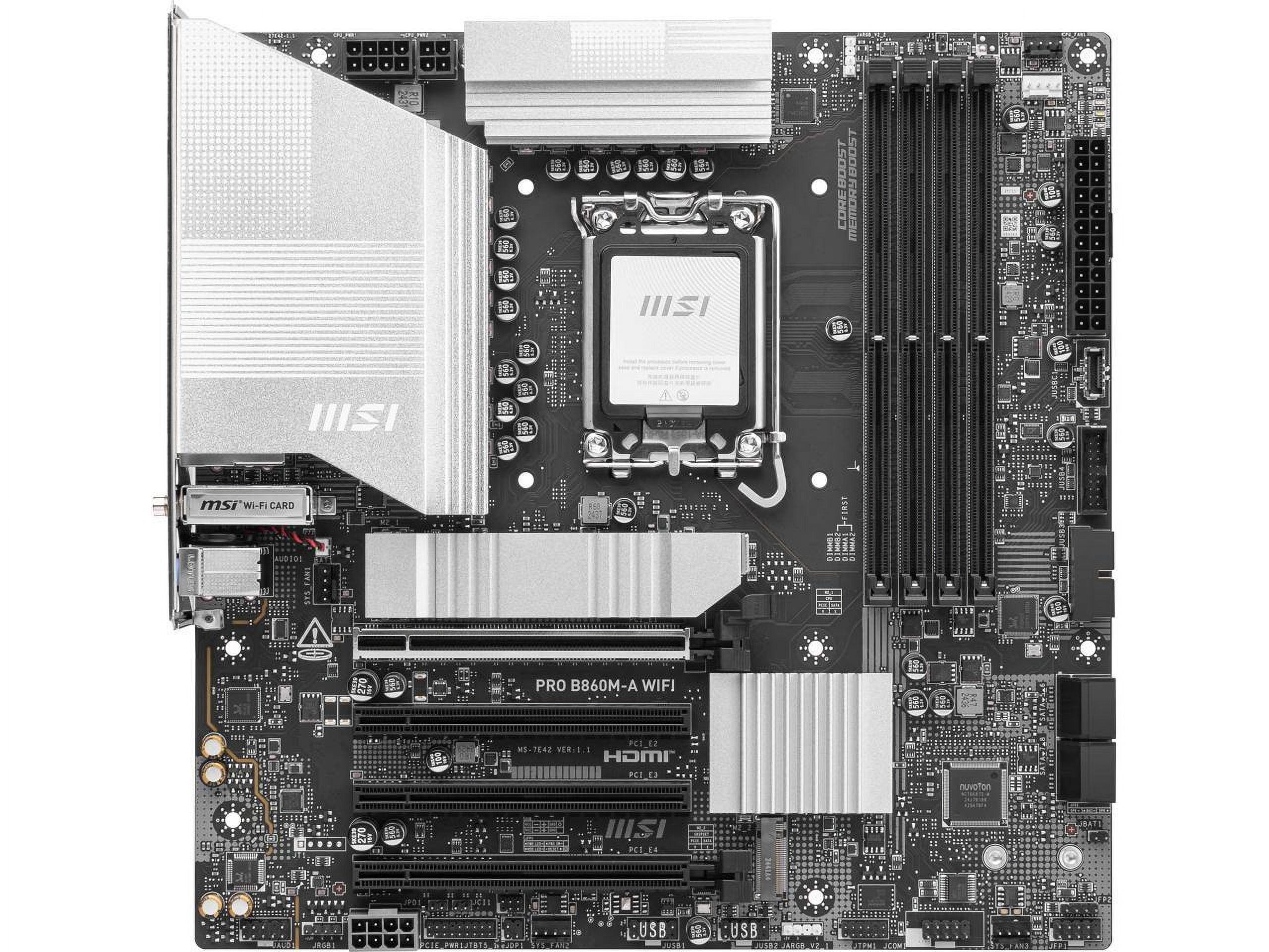 MSI B860M-A WIFI Gaming Desktop Motherboard - Intel B860 Chipset - Socket LGA-1851 - Micro ATX (b860mawifi)