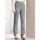 thumbnail image 2 of INSPIRE CHIC Pantalones a cuadros casuales para mujer, bolsillos, pierna recta, trabajo, oficina, pantalones Azul gris claro M, 2 of 6