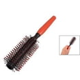 thumbnail image 2 of Lubelski Plastic Handle Curly Hair Styling Round Bristles Brush Comb Rolling Style Comb, 2 of 6