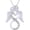 White, variant on 14K Yellow Gold Finish Round Shape White Diamond 925 Sterling Silver Love Angel Infinity Pendant Necklace for Women