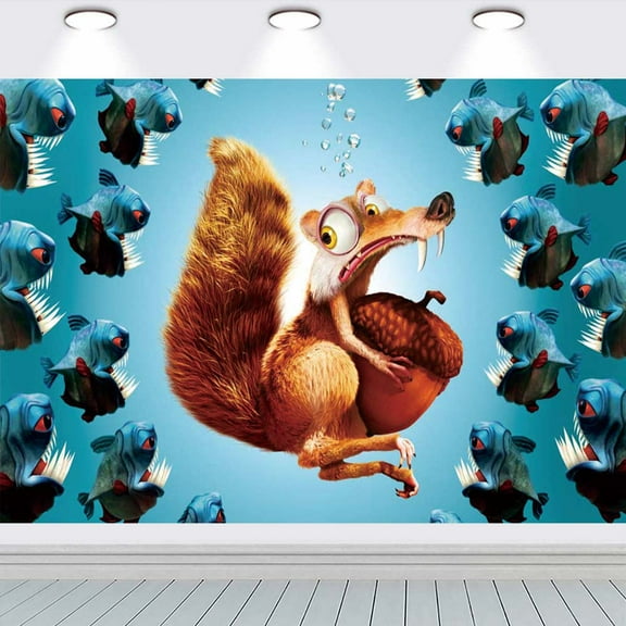 Ice Age school Banner Backdrop Background Taspestry Wall Decor Birthday Party Supplies Poster Fans