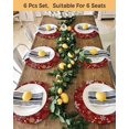 thumbnail image 4 of 13 Inch Round Placemats Set of 4, Christmas Red Non Slip Heat Insulation PP Table Mats, Xmas Winter Snowflakes New Year Holiday Washable Place Mats for Kitchen Dining Party Table Decor, 4 of 7