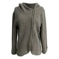 thumbnail image 4 of DHFJKG Womens Fuzzy Zip Up Asymmetrical Hoodie Jacket Irregular Hem Solid Color Long Sleeve Casual Hooded Coat For Fall Winter Soft Outerwear, 4 of 5