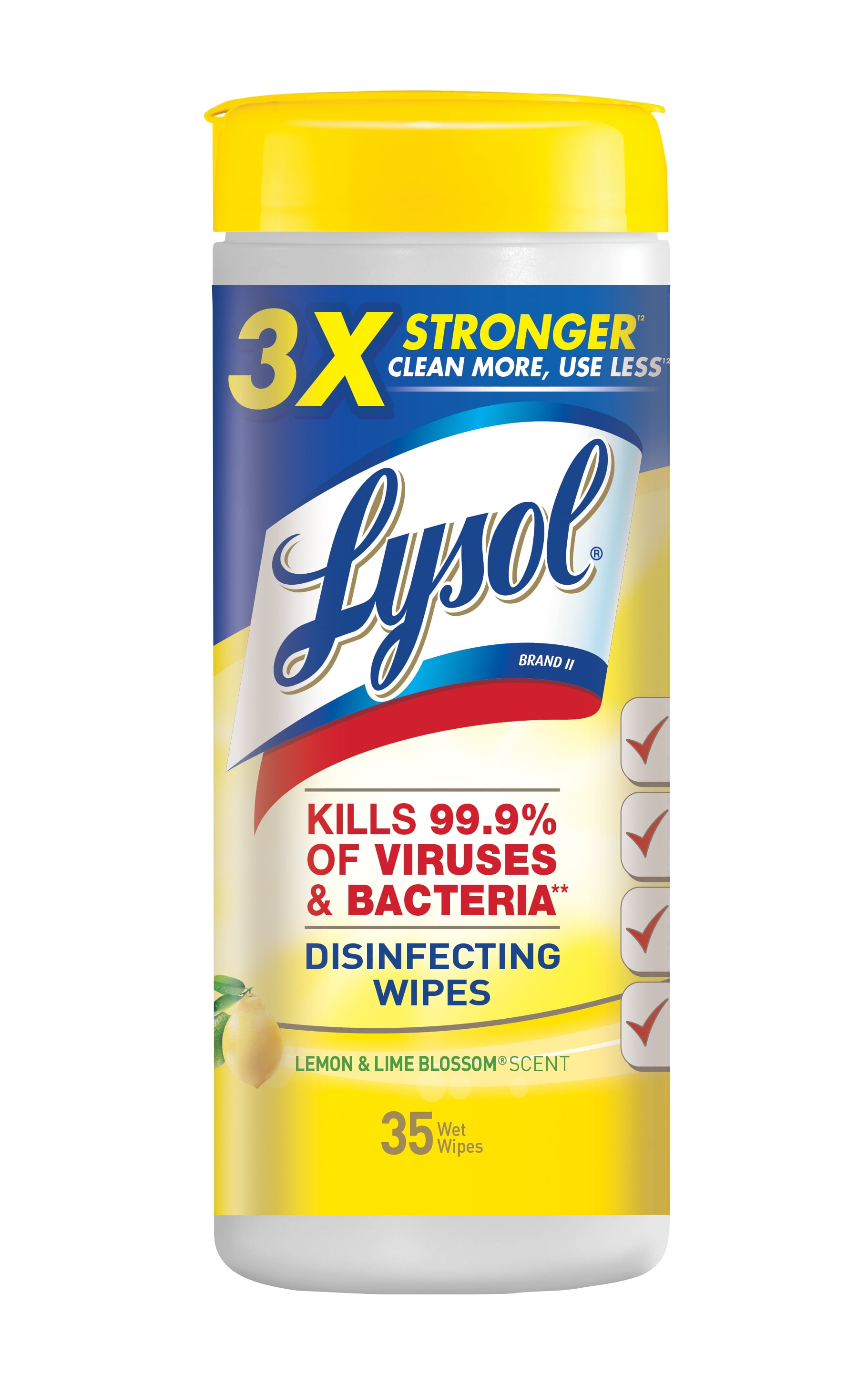 Lysol Disinfecting Wipes, Lemon & Lime Blossom, 35ct
