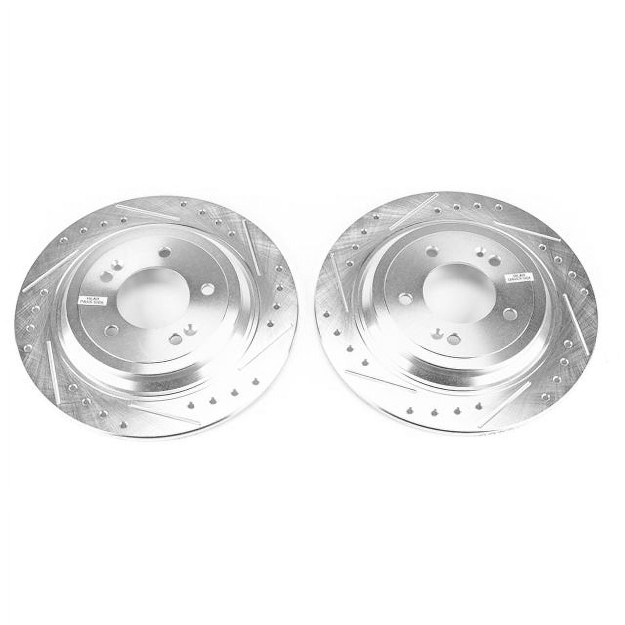 Power Stop Front Pair of Drilled and Slotted Brake Rotors JBR1751XPR Fits 2019 Hyundai Tucson