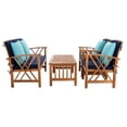 thumbnail image 4 of SAFAVIEH Outdoor Collection Fontana 4-Piece Patio Set Natural/Navy, 4 of 13