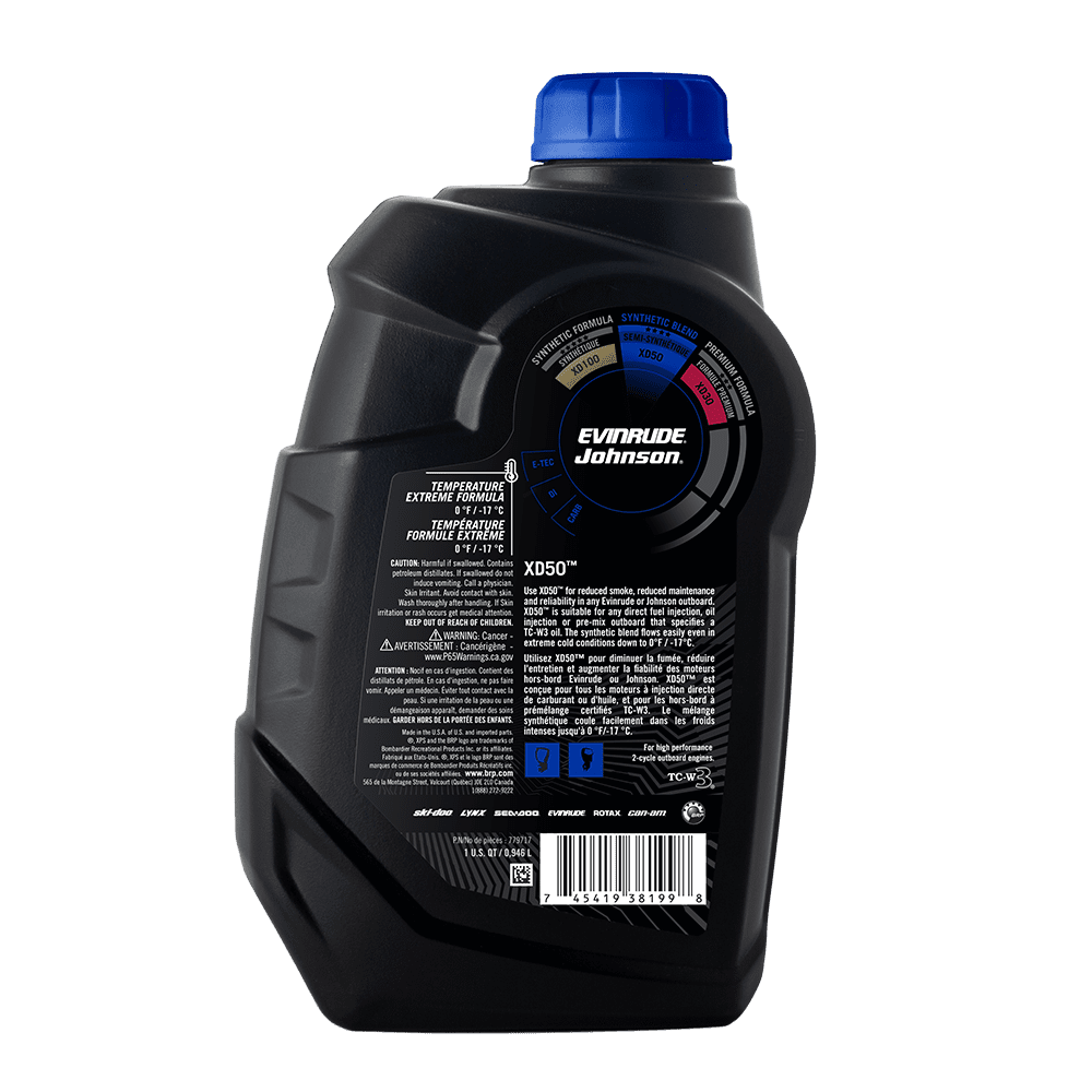 (2 pack) XPS Marine XD50 Synthetic Blend Motor Oil, 1 Quart