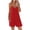 Wine, variant on fheaev Romper for Women Sleeveless Spaghetti Strap Round Neck Loose Fit with Pockets Casual Summer Everyday Wear Army Green L