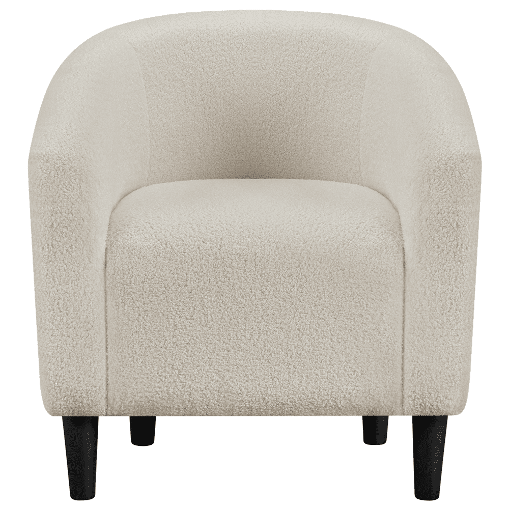 Renwick Modern Upholstered Tub Chair for Living room, Set of 2, Ivory Boucle