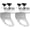 45°Frame Bracket, variant on Watermelon Light Bracket,12 Gauge 304 Stainless Steel Angled Under Glow Outward-Facing Frame Bracket w/Watermelon Light Hole for Semi  ,Mirror Polished,2pack