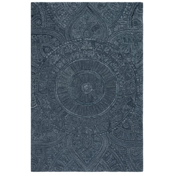 SAFAVIEH Marquee Madelyn Medallion Area Rug, Dark Grey, 4' x 6'