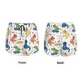 thumbnail image 6 of Uemuo Dinosaur Pattern Women's Athletic Shorts High Waisted Running Shorts with Liner Pockets Gym Elastic Workout Shorts-Medium, 6 of 9