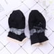 thumbnail image 5 of EeaseMX 4 botas de lluvia antideslizantes para mascotas, cubrepiés de perro, botas gruesas de felpa, suela protectora para patas (negro, talla 7), 5 of 8