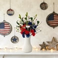 thumbnail image 5 of Boovnll Red White Blue Flowers 4th of July Artificial Flowers Table Decorations for Home Memorial Day Dining Table Centerpiece Decor, 4th of July Decorations, 5 of 6