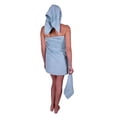 thumbnail image 4 of Puffy Cotton Luxury Hotel & Bath Towel Set (1 x Bath Towel + 1 x Hand Towel + 1 x Washcloth ) - Blue, 4 of 8