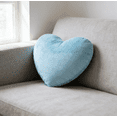 thumbnail image 4 of 12" Heart Plush Pillow - Ultra Soft Hugging Pillow for Women/Kids, Cute Valentine's Day Gift, Office/ Nursery Decor (Blue), 4 of 4