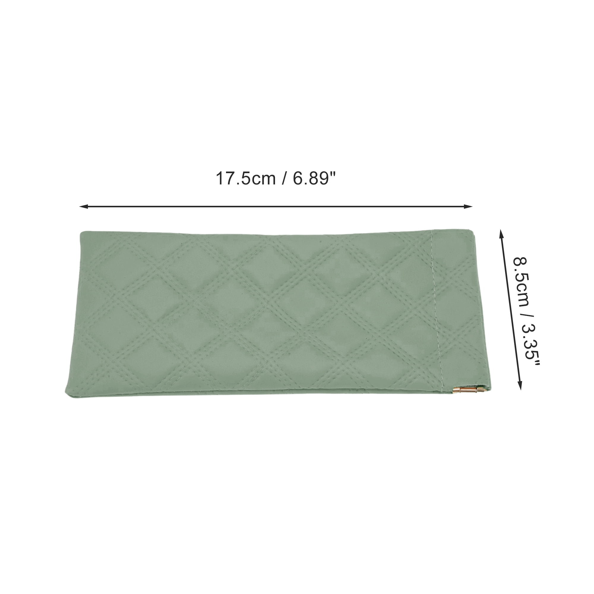 Unique Bargains Faux Leather Squeeze Portable Eyeglasses Case 6.89"x3.35"(L*W) Green