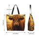 thumbnail image 5 of Fotbe Sunset Sunflower Cow A Bolsa Tote Estética de Lona con Estampado para Mujer - Bolsa Reutilizable de Hombro Casual para Vacaciones, Compras, Trabajo y Gimnasio, 5 of 8