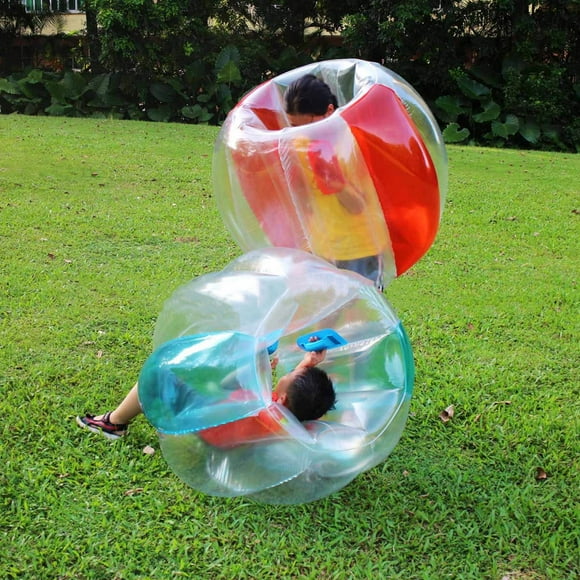 Bubble Bounce Ball, 90x80cm PVC Human Collision Ball Inflatable Body Ball  Human Hamster Knocker Ball with 2 Repair Patches for Outdoor Activities, Family Gathering, Game