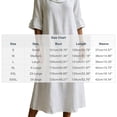 thumbnail image 2 of Dvprdro Ruffle Collar 3/4 Sleeve A Line Midi Dress for Women Loose Fit Solid Color Casual Summer, 2 of 7