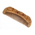 thumbnail image 1 of Peine para el cabello de sándalo natural tallado a mano - Peine de madera antiestático, 1 of 5