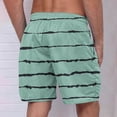thumbnail image 4 of lcziwo Mens Swim Trunks Casual Quicky Dry Drawstring Waist Beach Pants Fashion Stripe Surf Board Shorts Summer Holiday Hawaiian Outfits Green XXL, 4 of 5