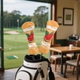 thumbnail image 3 of Uorisanigo 3PCS Golf Club Head Covers for Fairway Woods Driver Hybrids, PU Leather Watermelon Print Headcovers for Club Protective, Abrasion-Resistant and Stain-Resistant, 3 of 7