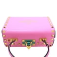 thumbnail image 5 of Pre-Owned Valentino Garavani Rockstud Alcove Box Grainy Calfskin Leather Shoulder Bag Pink, 5 of 12