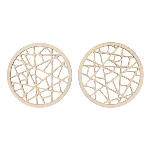 6x2pcs Formas De Corte De Madera Coaster Craft Ornament Bar Decoraciones Para El Hogar C 6 piezas Sunnimix Estera de copa de madera
