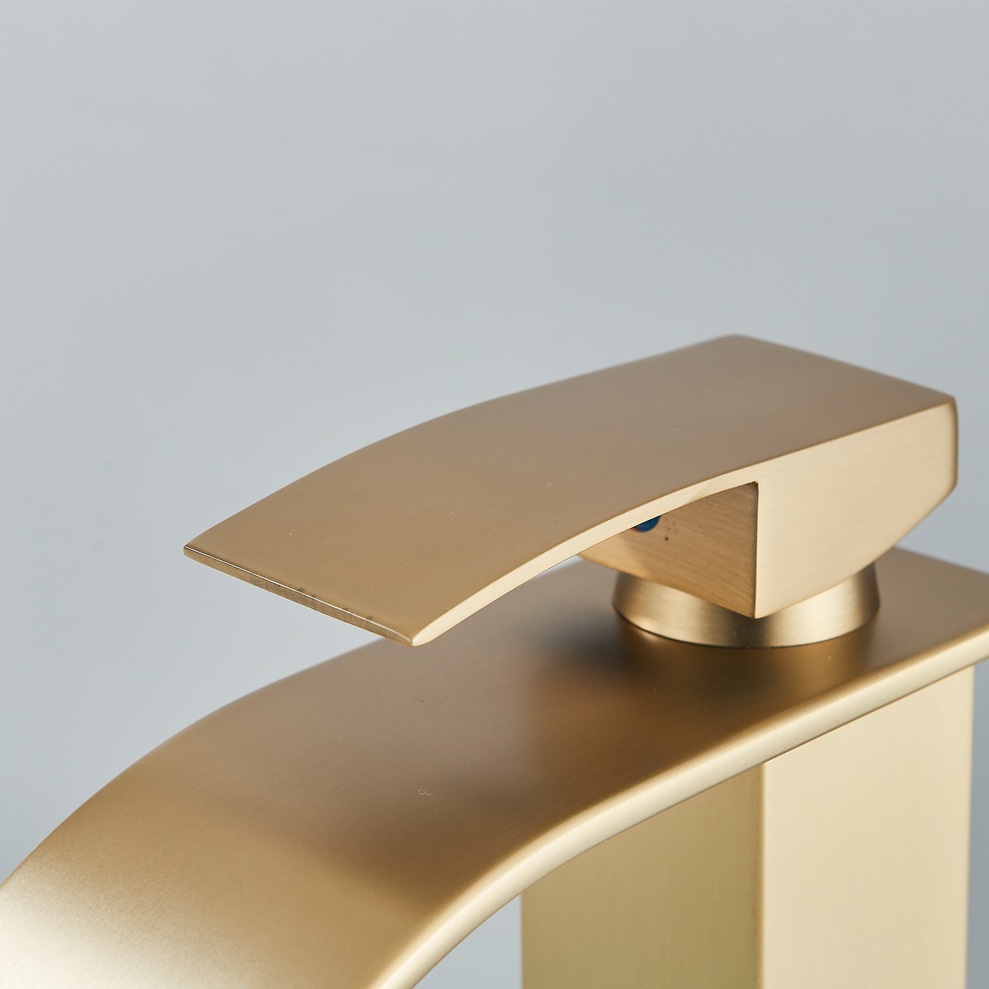 Zovajonia Gold Basin Mixer Tap Single Lever Handle Faucet Waterfall Bathroom Sink Counter Taps