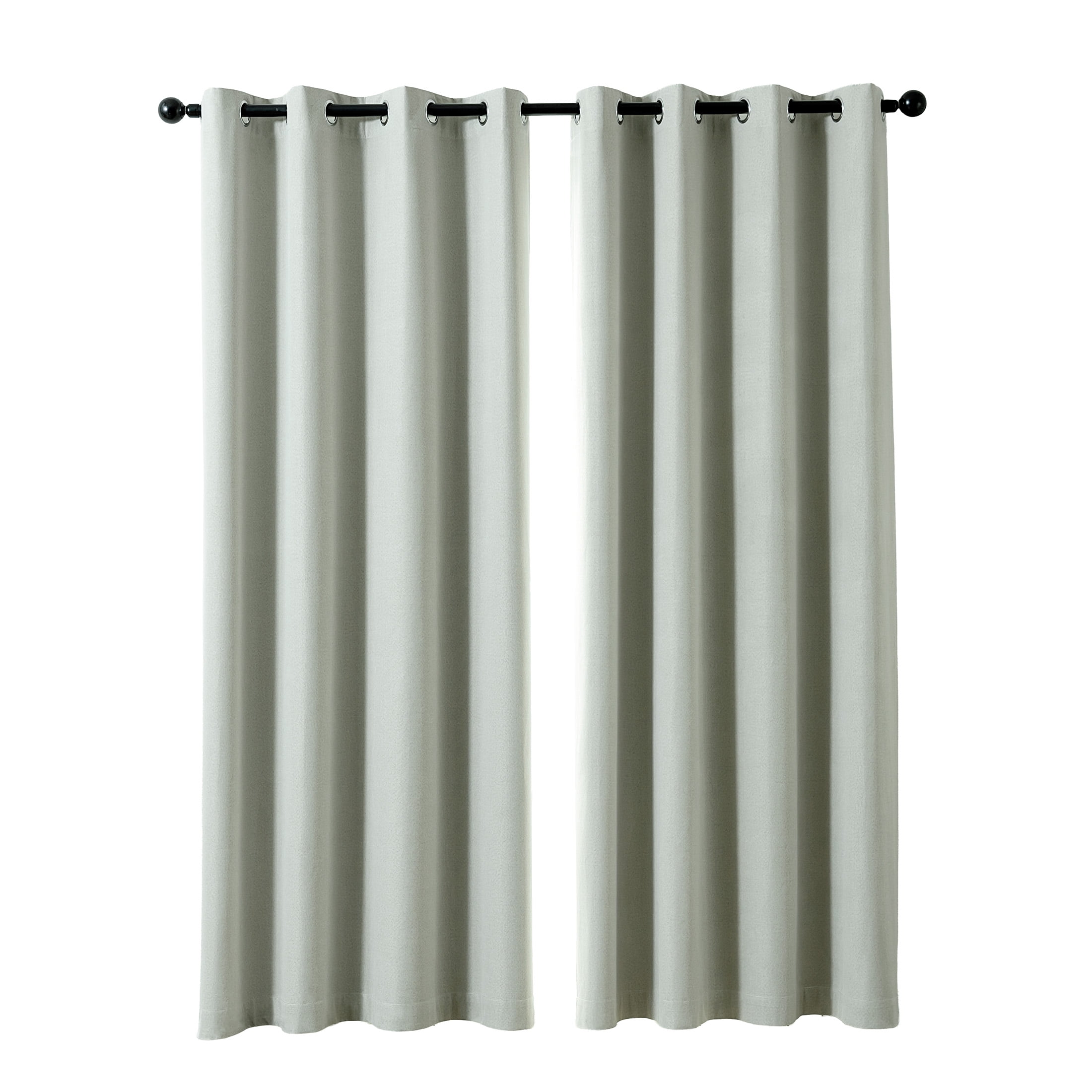 Sonive 42" x 63" Blackout Curtains Pack of 2, Grommet Top Living Room Bedroom Curtain, Green