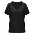 thumbnail image 2 of Scyoekwg Womens Short Sleeve Tops Ladies Blouses Dressy Casual Loose Shirt Women's Shirts Casual Short Sleeve Tops Womens Summer Fashion Comfy Clothes, 2 of 6