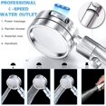 thumbnail image 3 of Queilt Shower Head, Adjustable High Pressure Shower Head with 3 Jet Modes, Anti-Limescale Bathroom Shower Toilet Hand Shower with Stop Button, Water Saving Shower Head, Chrome, 3 of 4