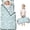 Unicorn and Bear Blue Pattern, variant on Unicorn and Leaf Blue Pattern Kids Nap Mat, Preschool Sleeping Pad with Handle & Fastening Straps, Easy Roll Up Gifts for Toddlers Kids Boys Girls,50"x20"