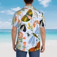 thumbnail image 6 of Goofa Insects and Flowers Hawaiian Shirt for Men, Unisex Summer Beach Casual Short Sleeve Button Down Shirts,Aloha Tropical Floral print shirt-Small, 6 of 9