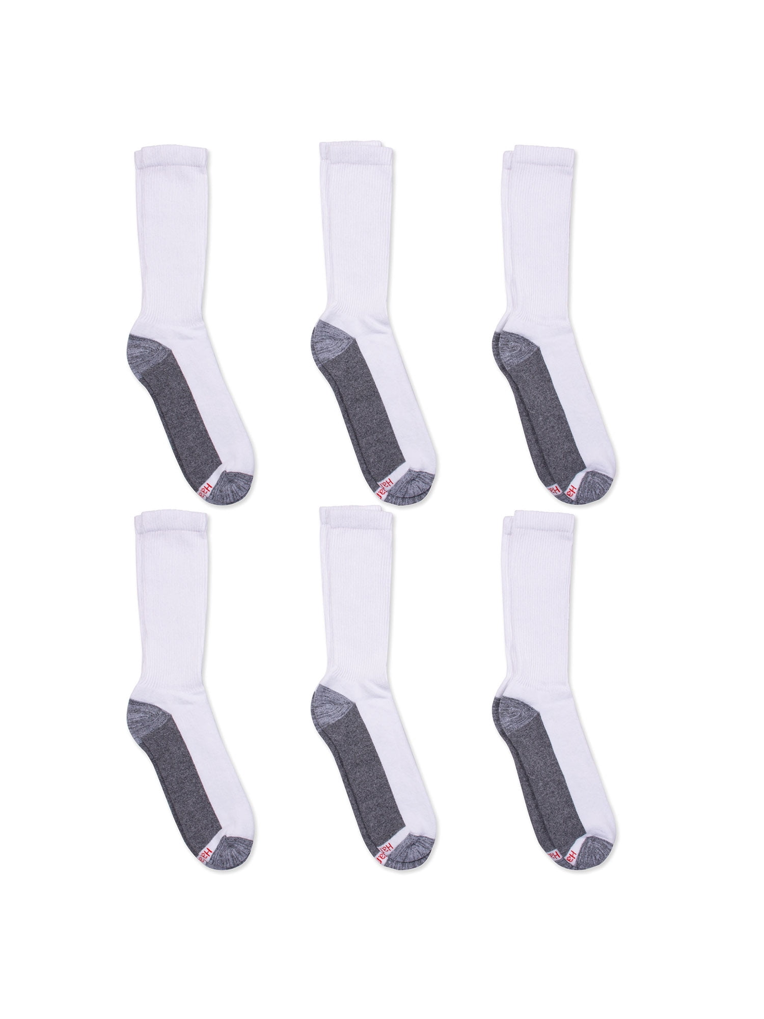 Hanes Hanes Men's Max Cushion Comfort Top Crew Socks 6 Pack Walmart